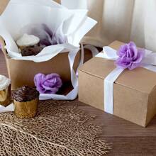 5 cái Nâu Hộp quà tặng Đóng gói Giấy kraft Hộp quà tặng với Lids    Đối với Món quà , Chế tạo , Lễ cưới , Sinh nhật , Buổi tiệc , Bánh nhỏ , Giáng sinh Hộp Quà , Buổi tiệc Đồ trang trí - màu nâu - Xem 5