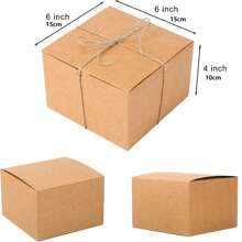 5 cái Nâu Hộp quà tặng Đóng gói Giấy kraft Hộp quà tặng với Lids    Đối với Món quà , Chế tạo , Lễ cưới , Sinh nhật , Buổi tiệc , Bánh nhỏ , Giáng sinh Hộp Quà , Buổi tiệc Đồ trang trí - màu nâu - Xem 2