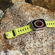 crested Dây đeo silicon mềm Tương thích với Apple Watch Band Ultra 2 49mm 44mm 45mm 42mm 41mm 42mm 38mm Dây đeo đồng hồ thể thao Serise 9 8 7 6 5 Se Vòng đeo tay,Màu cam cho nam nữ,Màu vàng huỳnh quang cho nam nữ - màu xanh lá - Xem 3