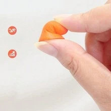 5 對 10 個,隔音海綿耳塞,防噪音睡眠,可水洗 - 橘色 - 查看 1