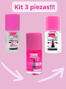 KIT 3 BASICS FANTASY NAILS CUTICLE OIL + PH LEVELING + TRUE BOND - Multicolor - View 5