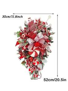 聖誕花圈窗戶門掛飾 - 彩色 - 查看 2