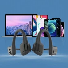 Padmate S36 骨傳導 5.3 耳機,3m 防水,mp3 功能,磁力充電,靈活不易碎,游泳防水專業耳機,11 小時電池壽命,32g 內存 - 輕墨綠 - 查看 10