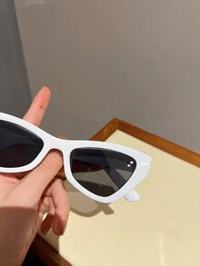 1 件猫眼时尚眼镜 - 白色 - 查看 2