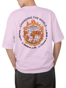 Men T-Shirts - 淺粉色 - 查看 1