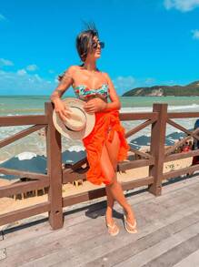 Women Bikini Sets - 橘色 - 查看 4