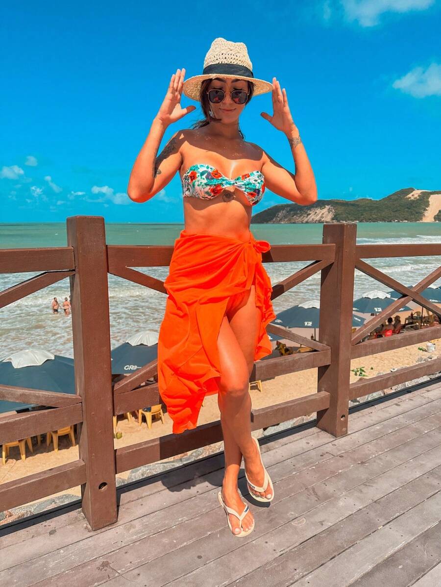 Women Bikini Sets - 橘色 - 查看 1