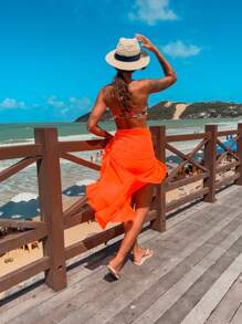 Women Bikini Sets - 橘色 - 查看 2