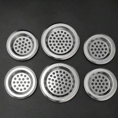 6 件套不锈钢排水塞套装，包括 2 件 2.36 英寸和 4 件 2.95 英寸下水道塞，适用于浴室、厨房、浴缸、水槽，防止头发或其他杂物堵塞排水管，家居浴室装饰秋季装饰返校