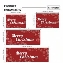 (christmas Snowflake) Christmas Kitchen Mat, Home Kitchen Runner Rug With Water Absorption And Non-slip Function - Red and White - View 6