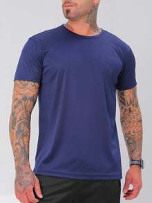 Men T-Shirts - Màu xanh hải quân - Xem 3