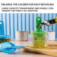 1個一體化烤肉刷帶油瓶,高溫耐用烹飪刷烤麵包刷,廚房烘焙,戶外露營,野餐,烤肉用品 - 綠色 - 查看 6