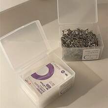 Transparent Frosted Plastic Square Box For Photo Album, Business Card, Desktop Storage Box - Beige - View 3