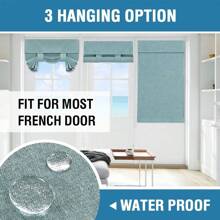 French Door Curtains Linen Textured Privacy French Door Blinds Kitchen Window Curtains Waterproof Room Darkening Curtains For Glass Door Tie Up Shade For Bedroom, 1 Panel - 阿誇 - 查看 9