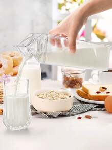 1 件 17 盎司(500 毫升)方形牛奶紙盒形狀水瓶,由不含 Bpa 的塑膠製成,透明防漏,可重複使用,非常適合健身房、露營和運動