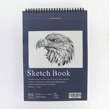 Sketchbook A4/a5 Trống Vẽ Sách Đối với Sinh viên Nghệ thuật Sketching Thực tiễn Pad phác thảo - Màu xanh lam - Xem 6