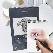 Sketchbook A4/a5 Trống Vẽ Sách Đối với Sinh viên Nghệ thuật Sketching Thực tiễn Pad phác thảo - Màu xanh lam - Xem 5