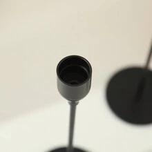 3入組啞光蠟燭座,適用於細螺紋蠟燭 - 黑色 - 查看 7