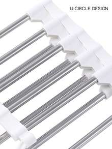 Percha Multifunción Para Pantalones Con Soporte Mágico Para Pantalones De Acero Inoxidable, Plegable, Para Colgar Vertical Y Horizontalmente - Rosa - Ver 7