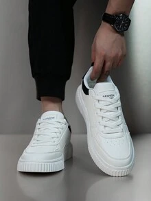 男士時尚,休閒,舒適和極簡主義風格運動鞋 - 白色 - 查看 5