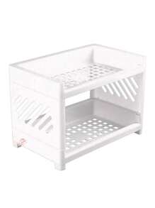 Estante Plastico Organizador 2 Niveles Baño Escritorio Mx-89 - Blanco - Ver 1