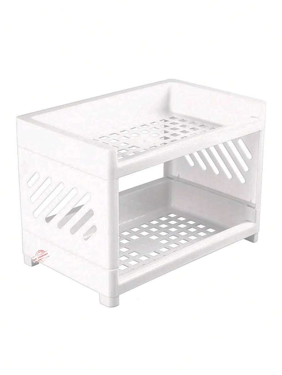 Estante Plastico Organizador 2 Niveles Baño Escritorio Mx-89 - Blanco - Ver 1