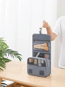 1入掛鉤化妝包,收納袋,浴室收納袋,防水洗漱袋,適用於家庭或旅行洗漱,游泳池洗浴