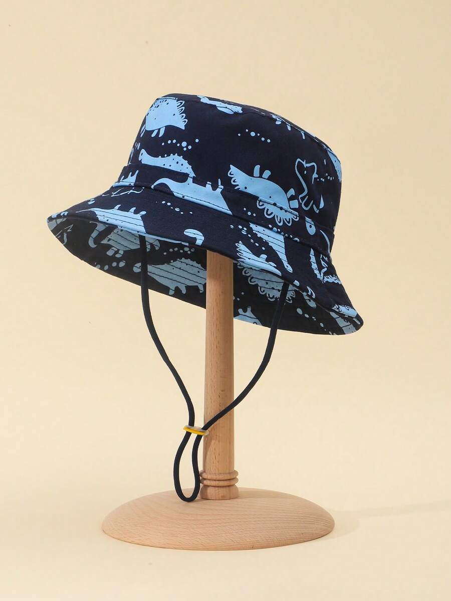 Baby Casual Fashion Dinosaur Pattern Bucket Hat - Multicolor - View 1