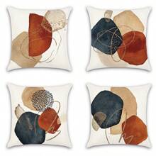 Ensemble De 4 Housses De Coussin Art Fad, Taies D'oreiller Décoratives, Housses De Coussin De Canapé, Coussin D'extérieur Pour Canapé, Lit, Chaise