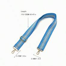 Hành lý Dây đeo phụ kiện Túi xách Dây đeo vai Túi đeo chéo Dây đeo vai có hoa văn hình học - Màu xanh lam - Xem 2