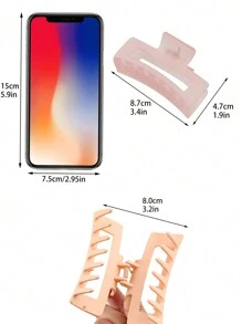 1pc/4pcs Set Orange Matte Jelly Transparent Fruit Orange Printed Square Hair Clip Cute Fresh Sweet Girl Hairpiece,Hair Accessories,Hair Claw,Claw Clips,Hair Clutch,Hair Jaw Clip, Casual Fall Winter For Vacation Outfits Woman