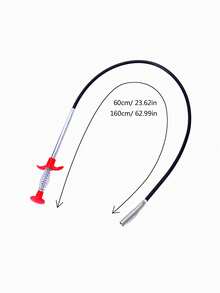 1 件不銹鋼管四爪鉤排水堵塞工具,手動廁所毛髮捕集器,用於家庭下水道和廁所堵塞清除