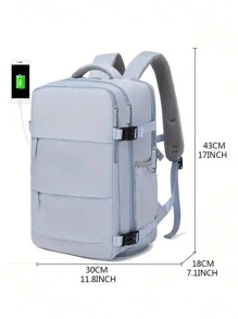 1 szt. Plecak o dużej pojemności z przegrodą na buty, plecak casualowy z portem ładowania, przenośny plecak na laptopa do uprawiania turystyki pieszej, trekkingu, sportów na świeżym powietrzu, studentów