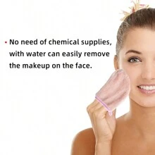 4 Guantes desmaquillantes de microfibra Toallas faciales de microfibra de Guantes de limpieza facial reutilizables de tela desmaquillante de microfibra para la cara Superfibra suave gris