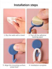 5 件/10 件/套无需钻孔墙钩、厨柜门钩、衣服粘钩、钥匙挂钩，适合家庭使用