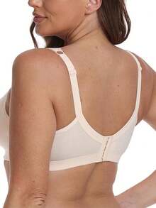 Sujetador de mujer talla grande sin aros ropa interior de puro algodón - Albaricoque - Ver 3