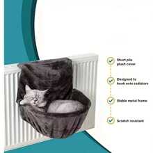 1pc Detachable And Washable Black Radiator D-Shaped Basket For Small And Medium-Sized Pets Up To 15kg - Black - View 3
