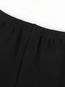 Annil Ropa de niña Pantalones de fondo de punto con forro polar engrosado y mallas largas para otoño e invierno. Ropa de fondo para niños medianos y grandes