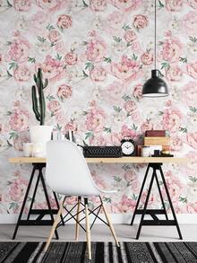 1 張 17.7 吋 * 78.7 吋粉紅牡丹壁紙,可拆卸牆貼,適合客廳、臥室和家具裝修 Rw092 - 粉色 - 查看 3