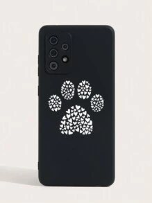 1个彩色爱心和狗狗爪印图案手机壳，兼容三星/苹果手机，国际版，非国内版 - 彩色 - 查看 4