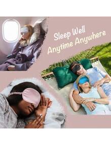 2 Stücke Aufgerüstete Seiden-augenschlafmaske, Blockieren Licht, Augenmaske Augenbinde Augenabdeckung Mit Elastischem Gurt, Atmungsaktiv & Weicher Augenschutz Zum Schlafen, Reisen, Nickerchen, Flugzeug, Yoga, Reiseutensilien Für Frauen