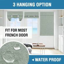 French Door Curtains Linen Textured Privacy French Door Blinds Kitchen Window Curtains Waterproof Room Darkening Curtains For Glass Door Tie Up Shade For Bedroom, 1 Panel - 智者 - 查看 9