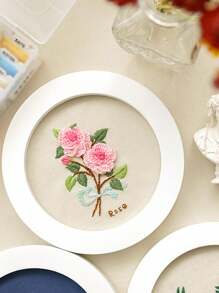 1 Juego Conjunto De Material De Manualidades De Bordado De Tela, Kit De Material De Artesanía De Bricolaje Para Principiantes, Regalo Hecho A Mano - Rojo - Ver 6