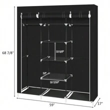 Portable Closets - Black - View 11