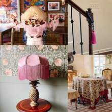 ZNZAKKA 2.5碼金色流蘇蕾絲流蘇帶,適用於拉丁裙服、舞裙、窗簾、裝飾、鏈條、縫紉手工藝品、衣服、家庭派對裝飾5.5英寸寬 - 金色 - 查看 4