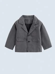 2 件套年轻男孩绅士西装套装：带蝴蝶结的西装外套和裤子，时尚适合钢琴演奏、合唱表演、郊游、正式场合