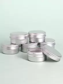 6个15克银色铝制螺旋盖圆形容器防漏化妆品锡罐容器圆形螺旋盖适用于化妆品霜、清洁工具、宠物旅行配件、客厅家居卧室浴室家居装饰、旅行用品、婚礼、派对、生日、送给男士、妈妈、爸爸、朋友的礼物、新年、配饰、趣味礼物 - 銀色 - 查看 1