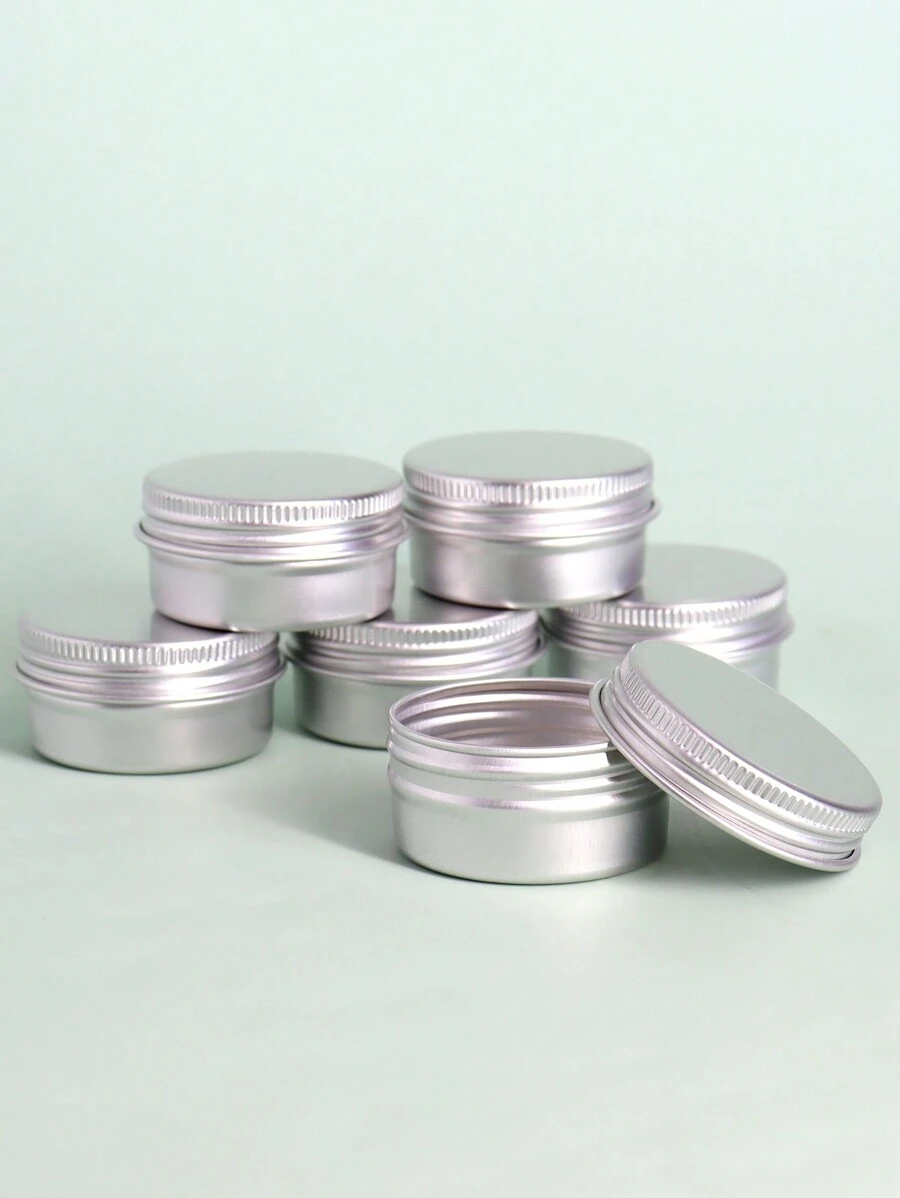 6个15克银色铝制螺旋盖圆形容器防漏化妆品锡罐容器圆形螺旋盖适用于化妆品霜、清洁工具、宠物旅行配件、客厅家居卧室浴室家居装饰、旅行用品、婚礼、派对、生日、送给男士、妈妈、爸爸、朋友的礼物、新年、配饰、趣味礼物 - 銀色 - 查看 1