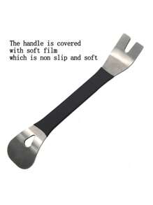 Stainless Steel Car Door Audio Disassembly Tool, Dashboard Navigation And Control Panel Clips Pry Bar - Black and White - View 1