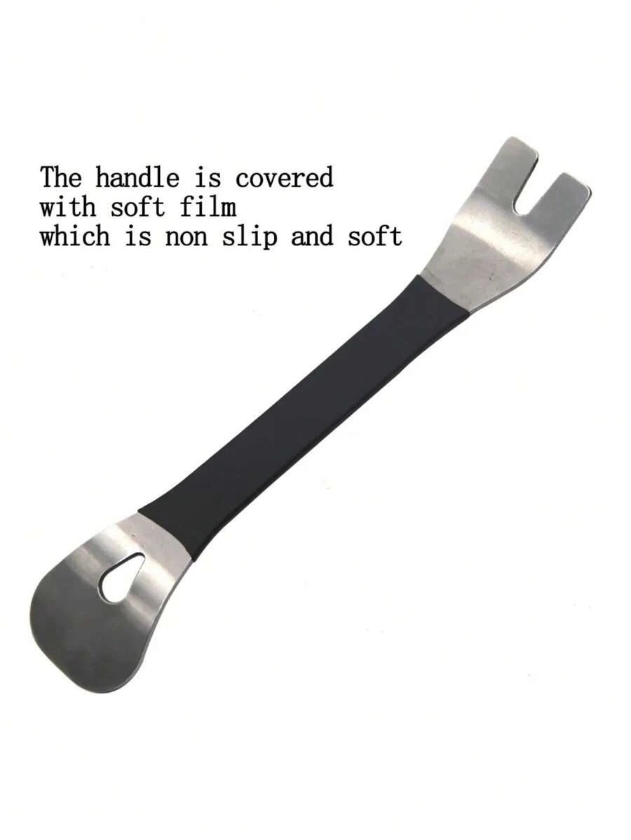 Stainless Steel Car Door Audio Disassembly Tool, Dashboard Navigation And Control Panel Clips Pry Bar - Black and White - View 1